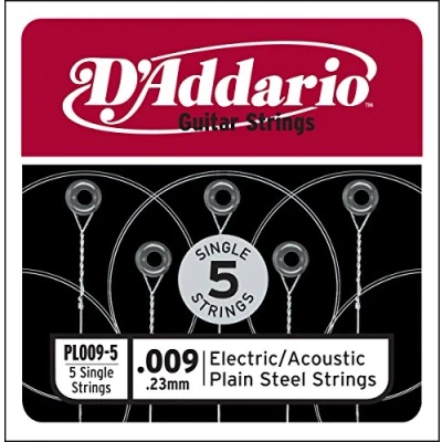 Immagine di D&#039;Addario Corda Singola Pl009 5 in Acciaio per Chitarra.009, Set di Corde