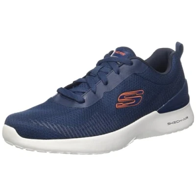 Immagine di Skechers Skech Air Dynamight Bliton, Sneaker Uomo, Navy Mesh Sintetico Arancione Trim, 39.5 EU
