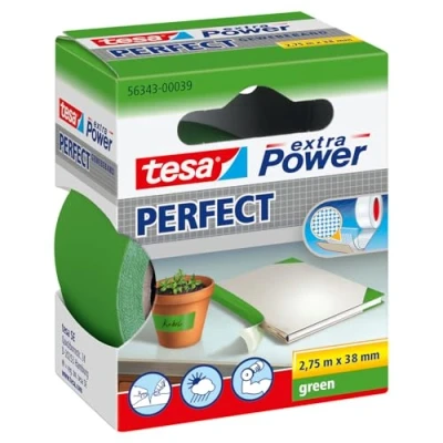 Immagine di tesa PERFECT 56343 00039 03 Nastro in tessuto tesa® extra Power Verde (L x L) 2.75 m 38 mm 1 pz.