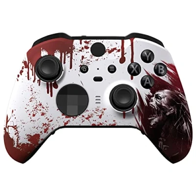 Immagine di eXtremeRate Cover Custodia Frontale per Xbox Elite Series 2 Controller Model 1797,Scocca Case Ricambio Wireless Core&amp;2 Anelli Zombie
