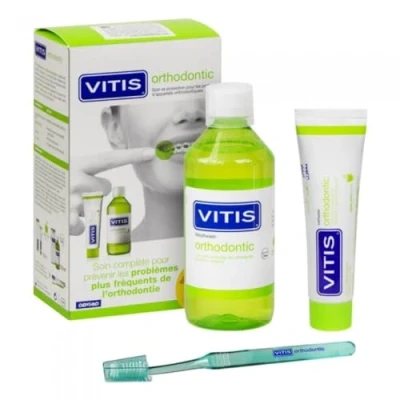 Immagine di Vitis Set ortodontico 2 in 1 con spazzolino da denti, previene e risolve i problemi ortodontici più comuni