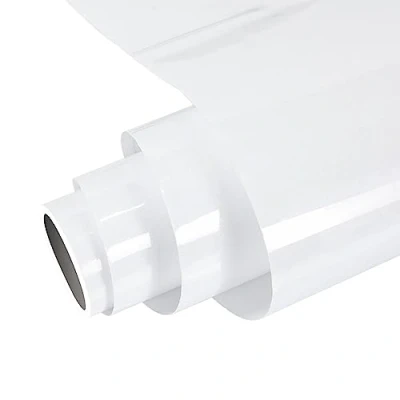 Immagine di FORBELL Vinile a trasferimento termico, film termoadesivo in tessuto 30,5 cm x 3 m, per plotter (Bianca)