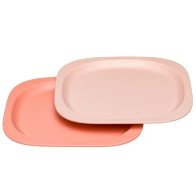 Immagine di nip Eat Green Öko bio Set di 2 piatti per bambini, senza melamina e BPA, adatti lavastoviglie microonde, colore: Arancione