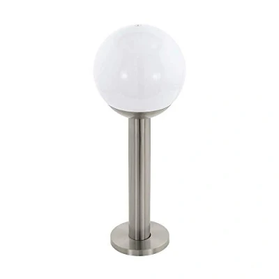 Immagine di Eglo Connect Nisia C Lampada da Esterno Smart Home, Dimmerabile, IP44. in Acciaio Inox e Vetro, Argento, Bianco, Bianco Caldo
