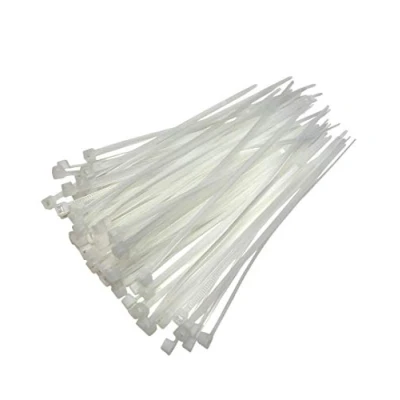 Immagine di Fascette stringicavo, 200 mm x 4,8 mm, 20,3 cm, in nylon di alta qualità, bianco