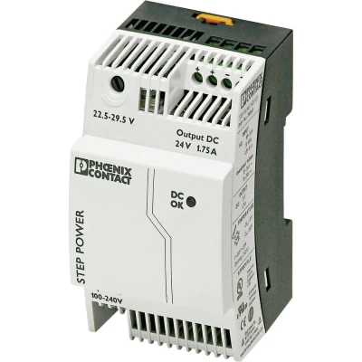 Immagine di Phoenix Contact STEP PS/1AC/24DC/1.75 Alimentatore per guida DIN 24 V/DC 1.9 A 42 W Num. uscite:1 x Contenuto 1 pz.