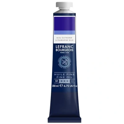Immagine di Lefranc Bourgeois 301822 pittura a olio pregiata di ottima qualità, resistente alla luce e consistenza uniforme, tubo da 200 ml, ideale per telai, tele, tavole Oltremare