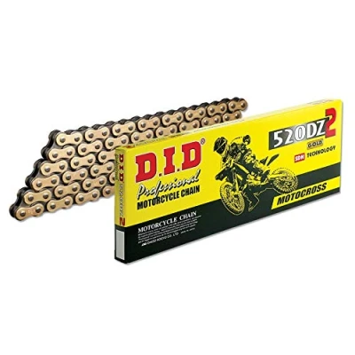 Immagine di DID Catena 520Dz2 (Gold &amp; Black) Lunghezza: 120 Maglie con Giunto a Clip (RJ)