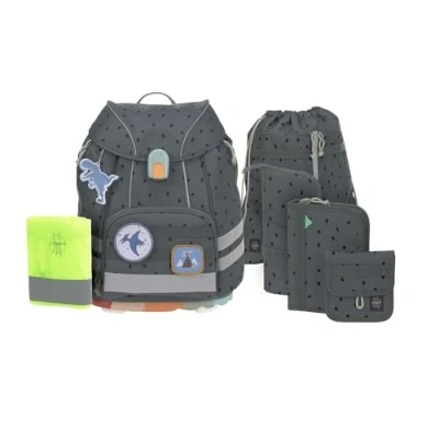 Immagine di LÄSSIG Set di 7 zaini scuola per bambini/School Flexy Unique, Speckles anthracite