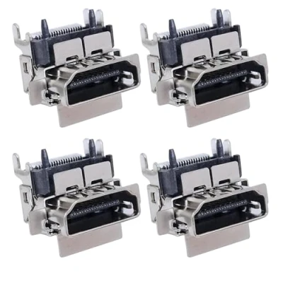 Immagine di 4 Pcs HDMI Port Socket Compatible with Xbox One S Only Plug Jack Interface Connector Replacement