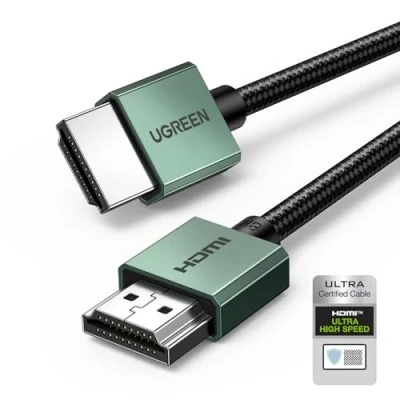 Immagine di UGREEN Cavo HDMI 2.1 8K 10K 60Hz 4K 120Hz Dynamic HDR HDCP eARC Dolby Atmos Alta velocità 48Gbps Alluminio Compatibile con Monitor HDTV PS5 PS4 Xbox PC Proiettore, 2M