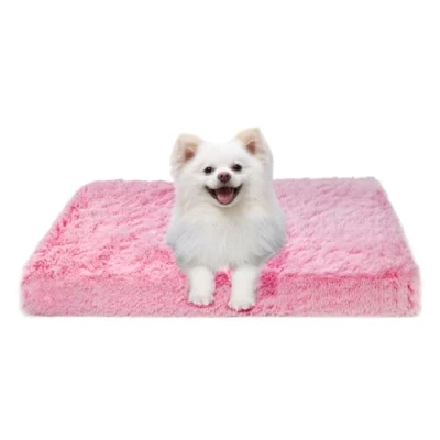 Immagine di MDDK DY Cuccia Cane Interno Taglia Media, Sfoderabile e lavabile, Peluche Morbida Soffice, Base Antiscivolo, Lettino per Cani Rosa 75x50x8 cm