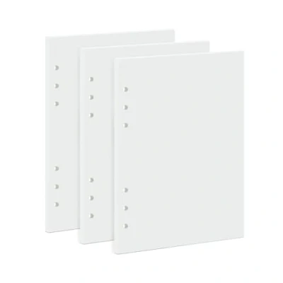 Immagine di Fogli Bianchi Lisci per Binder A5 135 100g/m² con 6 Fori 142x210mm Carta Spessa Appunti, Disegno e Progetti Refill Raccolglitori