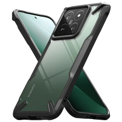 Immagine di Ringke Fusion X Compatibile con Cover Xiaomi 14, Case Disegni Antigraffio Retro Rigido Robusto TPU Antiurto Paraurti Black