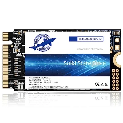 Immagine di Dogfish M.2 2242 SSD 512GB NVMe PCIe Gen3 x 4 Unit?a stato solido interna, 3D NAND TLC,SSD da gioco, R/W Velocit?fino a 2200MB/s e 1800MB/s (M.2 PCIe, 512GB)