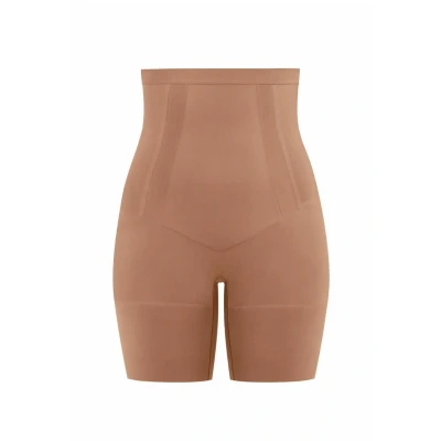 Immagine di Spanx Oncore Highwaisted Midthigh Short Intimo modellante, Donna, Taglia: 38 40, Café au lait
