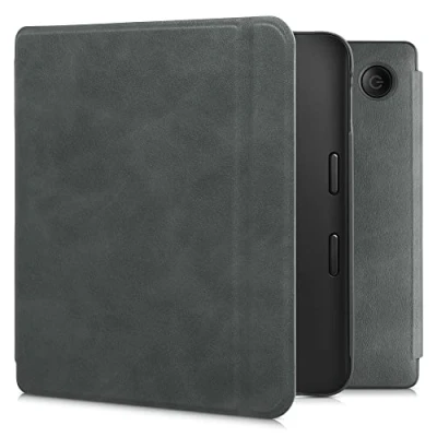 Immagine di kwmobile Custodia eReader Compatibile con Kobo Libra 2 Cover eBook Reader Flip Case Simil Pelle antracite