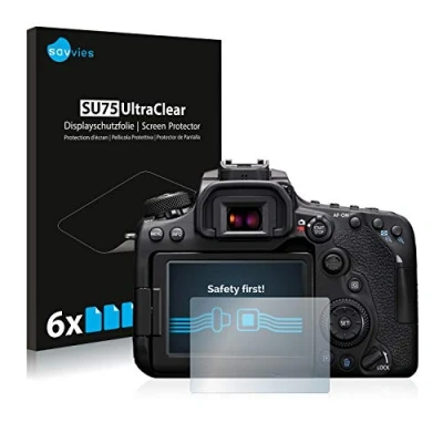 Immagine di savvies (6 Pezzi Pellicola Protettiva per Canon EOS 90D Protezione Schermo Trasparente