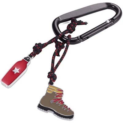 Immagine di TROIKA Wanderfreund KR19 06/BK Portachiavi con moschettone, colore: Argento