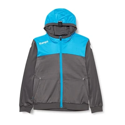 Immagine di Kempa Emotion 2.0 Hood Jacket, Felpa Uomo, Antracite/Blu (Anthra/kempablue), 128