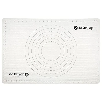 Immagine di De Buyer Foglio in Silicone Antiaderente da Pasticceria, Lunghezza 60 cm, 4937.60, Bianco Traslucido, 60cm x 40cm