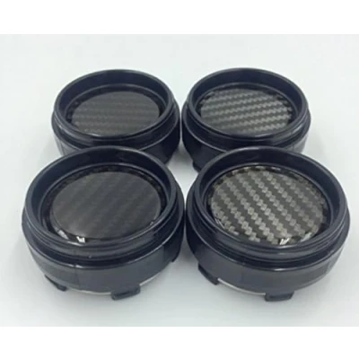 Immagine di 4 x Tappi Coprimozzo Fibra di Carbonio Effetto 65mm Compatibile Per Rays Volk Racing Wheels