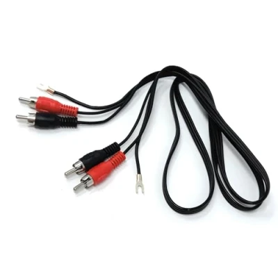 Immagine di Drut Cavo Audio fono Doppio RCA a da 1,2 m con di Terra per Mixer Giradischi 4 Piedi