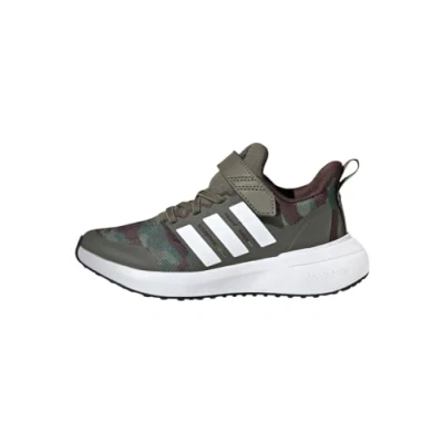 Immagine di adidas Fortarun 2.0 Cloudfoam Elastic Lace Top Strap, Sneakers, Unisex Bambini e ragazzi, Olive Strata Ftwr White Dark Brown, 38 2/3 EU
