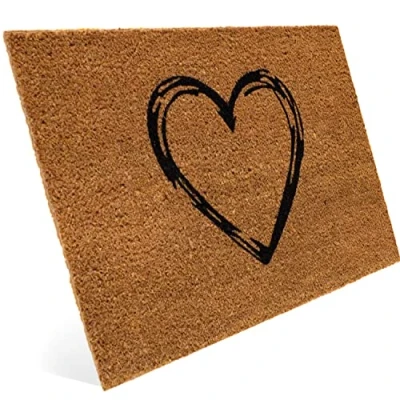Immagine di Entrando Zerbino in cocco 20 eleganti design per la porta di casa interno, esterno, robusto, resistente alle intemperie, antiscivolo anche come decorazione porta, regalo inaugurazione
