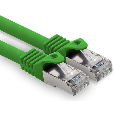 Immagine di freiwerk 10 m verde 1 cavo di rete CAT.7 Lan Ethernet Patch Cable s FTP LSZH PIMF GB RJ45 maschio Cat6a