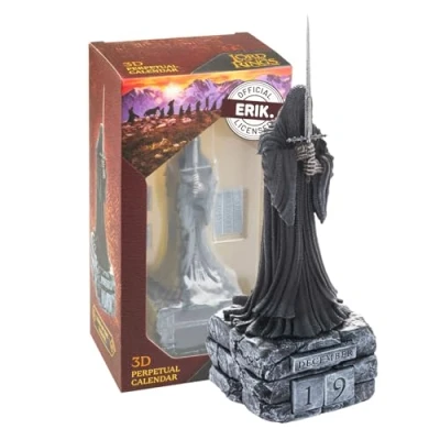 Immagine di Grupo Erik: Calendario Il Signore degli Anelli da Tavolo Nazgul, Perpetuo 9 x 23 cm, LOTR Gadget, 3D Re Stregone di Angmar