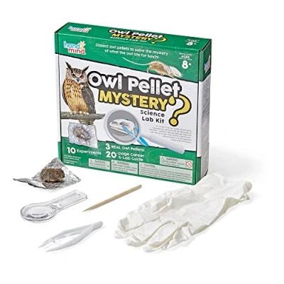 Immagine di Learning Resources Owl Pellet Mystery Science Kit, Animal Kit for Kids 8 12, with Fact Filled Guide, Learn About Biology and Dissect Pellets, 10 Experiments