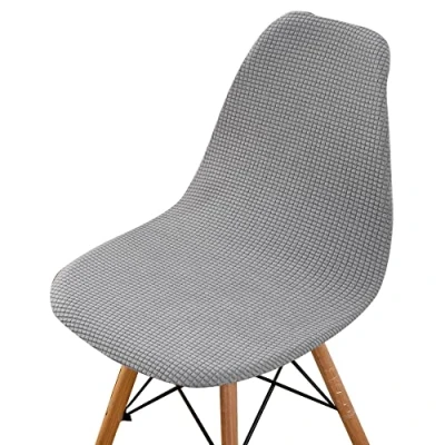 Immagine di Highdi Stile Nordico Scandinave Sedia per Sala da Pranzo Jacquard, 4/6/2/1 Pezzi Tinta Unita Coprisedia con Schienale Copertura Protettiva della Cucina Ufficio (Grigio Chiaro,1 Pezzi)