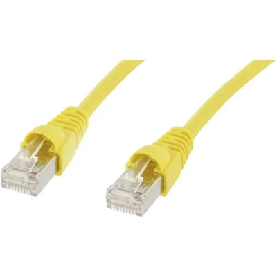 Immagine di Telegärtner L00000A0085 RJ45 cavo di rete, patch CAT 6A S/FTP 1.00 m Giallo Ritardante fiamma, con protezione, Privo alogeni,