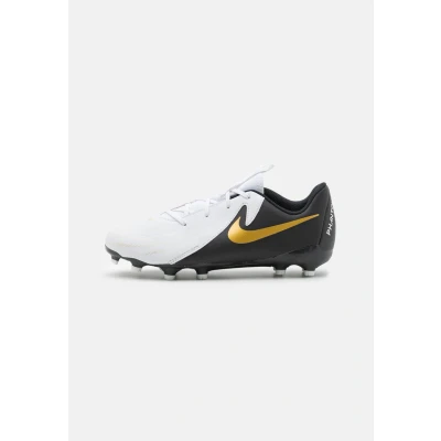 Immagine di Nike Performance JR Phantom GX II Academy FG/MG Unisex Scarpe da calcetto con tacchetti per bambini, Taglia: 32, White/black/metallic gold coin