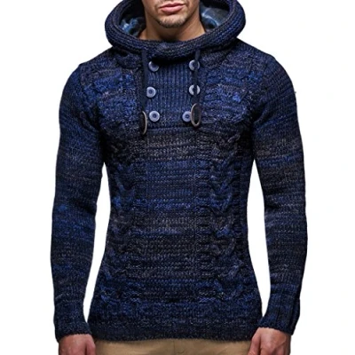 Immagine di Leif Nelson MIT Kapuze Felpa con cappuccio, Uomo, Taglia: Small, Dunkel blau