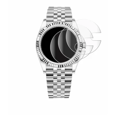 Immagine di savvies (4 Pezzi Full Screen Pellicola Protettiva per Rolex Datejust 36 Cover Copertura [Completa Trasparente, 3D Curved]