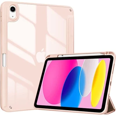 Immagine di ProCase per iPad 10a Generazione Custodia 2022 [A2696 A2757 A2777], 10,9 Pollici Sottile Protettiva Leggera Smart Cover 10, Auto Sveglia/Sonno Oro Rosa