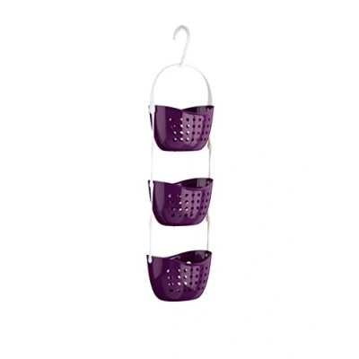 Immagine di Premier Housewares Portaoggetti da Doccia 3 Livelli, PP Viola