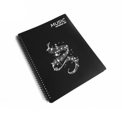 Immagine di Raccoglitore porta Spartiti Musicali, Cartelle Portaspartiti per Fogli in Formato A4, clef Scrivibile Borsa Documenti Musicale(Nero)