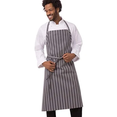 Immagine di chef Works A100 bcs English grembiule, nero Chalk Stripe, GWS 0