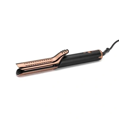 Immagine di BaByliss C115E Lusting Smooth Curls, Ferro Arricciacapelli da 38mm con Piastre Riscaldanti in Ceramica, 4 temperature e rilascio di aria fredda, Nero