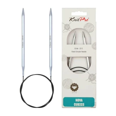 Immagine di KnitPro 60 cm x 6 mm Nova Cubics Fisso Ferri circolari in Ottone Lucido