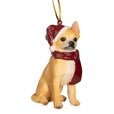 Immagine di Design Toscano Ornamenti di Natale Chihuahua Vacanze per Cani