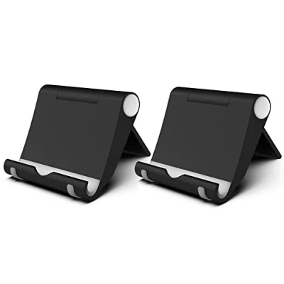 Immagine di FadyDail Supporto per cellulare pieghevole, 2 pezzi, regolabile, compatibile con iPhone 13/Mini/Pro/Max/12/11/SE/Xs Max, Samsung/Huawei/Tablet e altri smartphone (4 9,7 pollici)