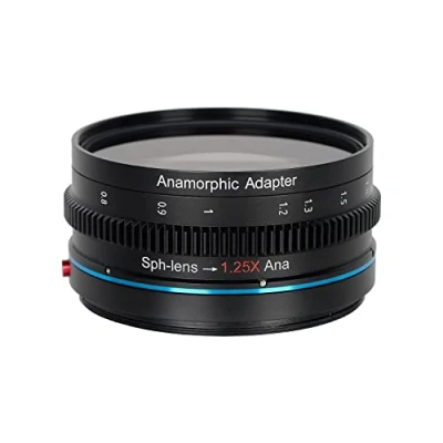 Immagine di SIRUI 1.25x T2.9 Adattatore anamorphic con fuoco singolo anteriore,Filettatura posteriore da 82mm anelli (67mm, 72mm, 77mm, 92mm), aggiuntivo per obiettivo