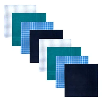 Immagine di Retreez Set di 8 fazzoletti da uomo assortiti in puro cotone e confezione regalo Assorted 002 Taglia unica