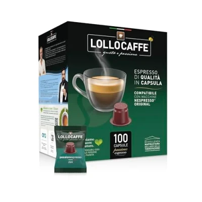 Immagine di Lollo Caffè Box Capsule PassioNespresso* Miscela Dek 500