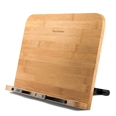 Immagine di Readaeer Lettura Supporto Notebook e ricettario per Cucina in bambù Pieghevole