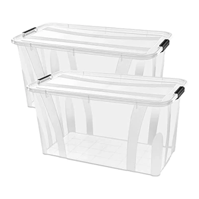 Immagine di Siena HOME Contenitore multiuso Anzio Trasparente 32 l (L x A P) 510 230 385 mm 2 pz.
